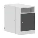 Under-table cabinet, floor standing, with distribution panel, right-mounted   450 x 688 x 750 mm