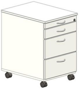 Lucas Nulle Container On Rollers 3 Drawers Utensil Drawer