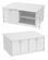 4-compartment cabinet island 2x2 cabinets 2-door + removable shelves + cover board 1760 x 1300 x 800mm