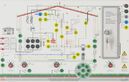 Wiring installation board: Building service entry with earthing, external lightning protection, TN/TT earthing systems