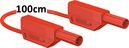 Safety measurement cable (4mm), 100cm/40", red,  600 V, CAT III ~ 1000 V, CAT II / 32A                                     