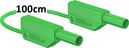 Safety measurement cable 4mm, 100cm, green, 600 V CAT III ~ 1000 V, CAT II / 32A
