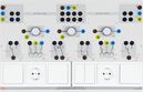 Installation board lighting circuits, on/off, changeover, series, interm. switch