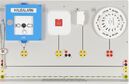 Various alarm sensors for fire, intruders, water and gas