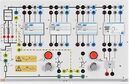 RCD installation board, residual current device board with trigger simulation