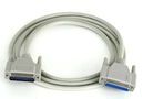 25-pin serial interface cable, Sub-D plug/socket                                