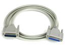 Interface cable 25-pin, Sub-D socket / plug 1m