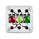 Indicator light, 3 ways, red, yellow, green, 24 V