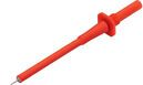 Safety test probe 2mm, red, 1000V CATII, housing 4-mm safety socket