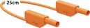 Safety measurement cable 4mm, 25cm/10", orange, 600V CAT III ~1000V CAT II / 32A