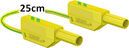 Safety measurement cable 4mm , 25 cm, green/yellow, 600 V CAT III ' 1000 V, CAT II / 32