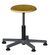 Work swivel stool 350 mm with continuous height adjustment via gas lift, casters: plastic wheels