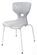SybaFlex hard plastic chair with four legs, ergonomically shaped seat, stackable, felt pads