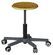 Work swivel stool with casters and continuous height adjustment via gas lift