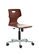 Office swivel chair with casters and continuous height adjustment via gas lift