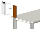 SybaPro aluminium profile extension 410mm to mount add-on parts, without opening, 35 x 1000 x 120mm