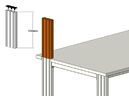 SybaPro aluminium profile extension 550mm to mount add-on parts, without opening, 35 x 550 x 120mm