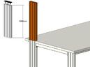 SybaPro aluminium profile extension 1000mm to mount add-on parts, without opening, 35 x 1000 x 120mm                                            