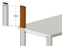 SybaPro aluminium profile extension 750mm to mount add-on parts, without opening, 35 x 750 x 120mm