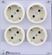 Socket panel unit, 4 earth pin sockets, (24PU)                                    