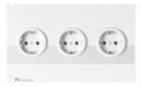 Side by side Socket panel unit, 3 sockets (42PU)                                  