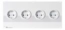 Side by side Socket panel unit, 4 sockets (54PU)                                  