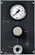 Pneumatic panel, regulator + pressure gauge, push-button safety coupling NW 7.4 (1 MU)