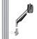 Monitor arm 1-pc, gas spring, 2-7kg for attachment to aluminium profile, VESA75/100