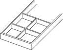 Set organisation elems. for drawer, crosswise insertion (incl. slotted base), (2H)