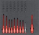 VDE tool set 3, screwdriver set (45 parts), inlay size 500 x 450 mm