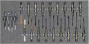 ESD/Electronic tool set 1, screwdriver set (22 parts), inlay size 300 x 600 mm