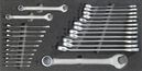 Automotive tool set 3, open/ring spanners (25 parts), inlay size 300x600 mm