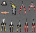 Automotive tool set 9, VDE pliers set (10 parts), inlay size 500 x 450 mm