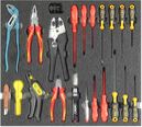 Refrigeration tool set 1, VDE basic set (20 parts) inlay size 500 x 450 mm