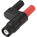 Adapter BNC/4 mm safety sockets, insulated                                       