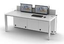 Motorised monitor-lowering table