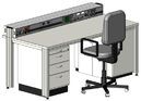 Free-standing under-table cabinet, height 690 mm, for tables with frames