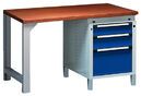 Work benches with cupboards beneath